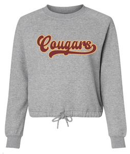 Womens Boxy Cougar Crewneck