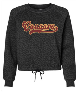 Womens Boxy Cougar Crewneck