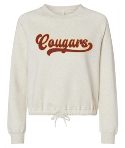 Womens Boxy Cougar Crewneck