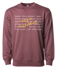Load image into Gallery viewer, Cougar basketball typography crewneck
