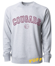 Load image into Gallery viewer, Cougars basketball PUFF crewneck
