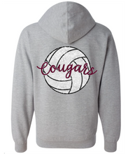 Load image into Gallery viewer, Cougars volleyball sequin hoodie
