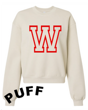Load image into Gallery viewer, Womens W puff crewneck
