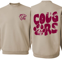 Load image into Gallery viewer, Cougars grunge crewneck
